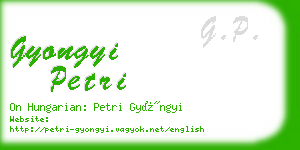 gyongyi petri business card